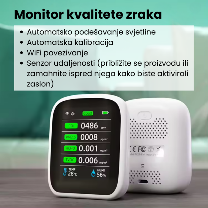 Monitor unutarnje kvalitete zraka mini - mogućnosti
