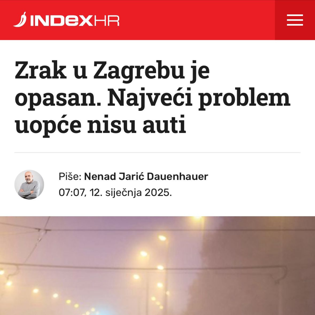 Zagađeni zrak Zagreb članak